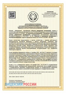 Приложение к сертификату для ИП Саров Сертификат СТО 03.080.02033720.1-2020